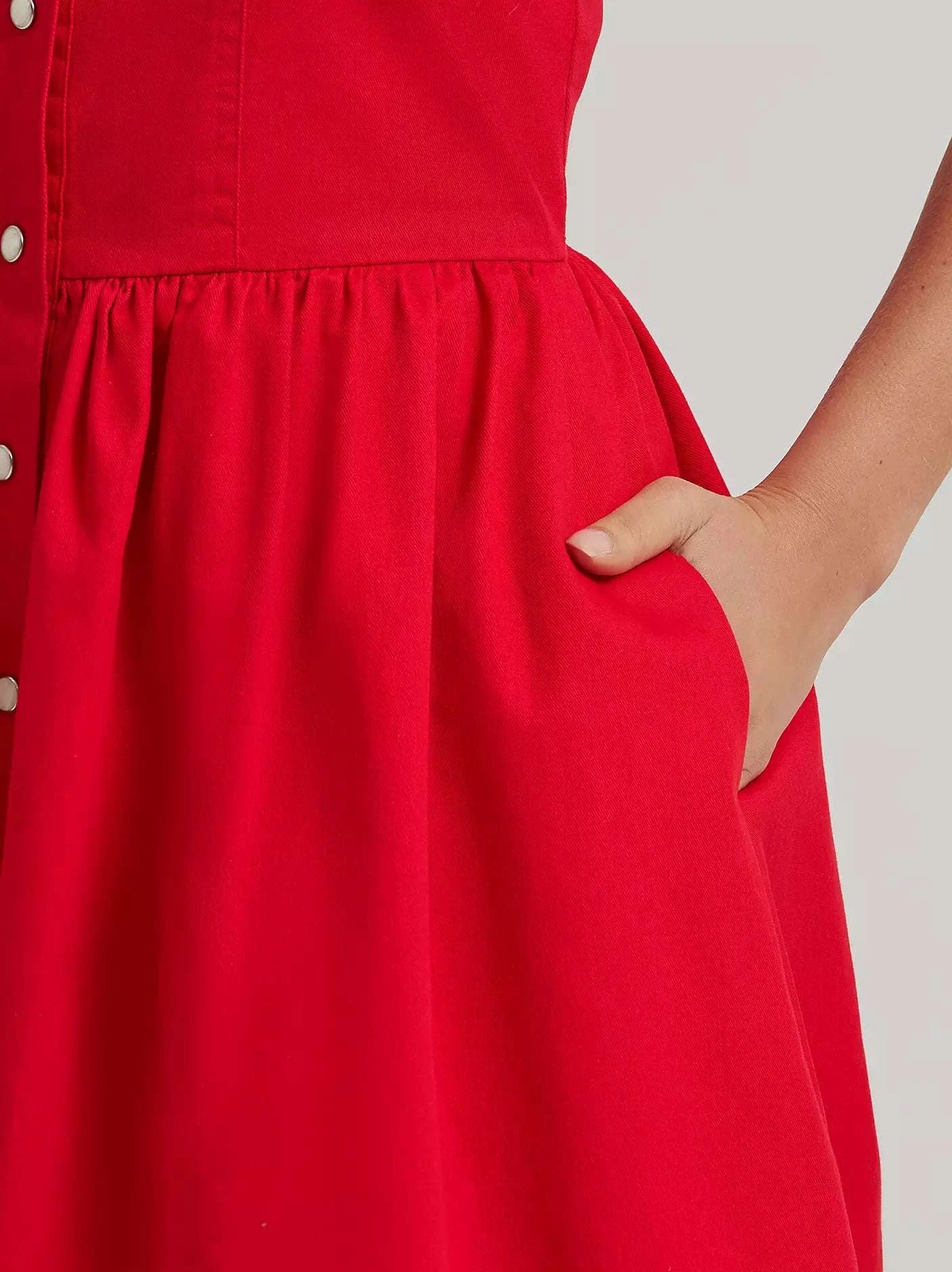WRANGLER WOMEN'S AMERICANA CORSET SNAP DRESS RED - 112379499 Laherradurawwnc.com
