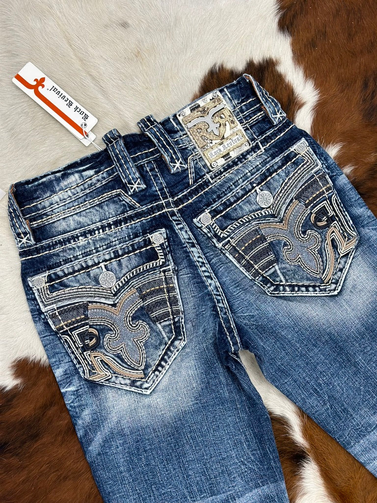 Vaqueros Rock Revival para hombre con estilo Brave rectos