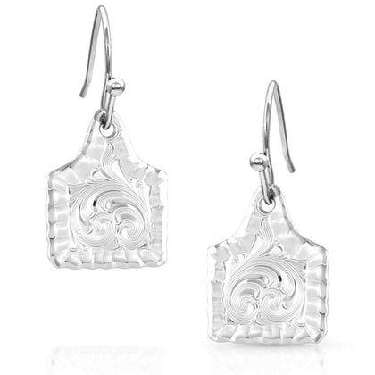 Pendientes de Etiqueta de Oreja Plateados Montana Silversmith ER5398