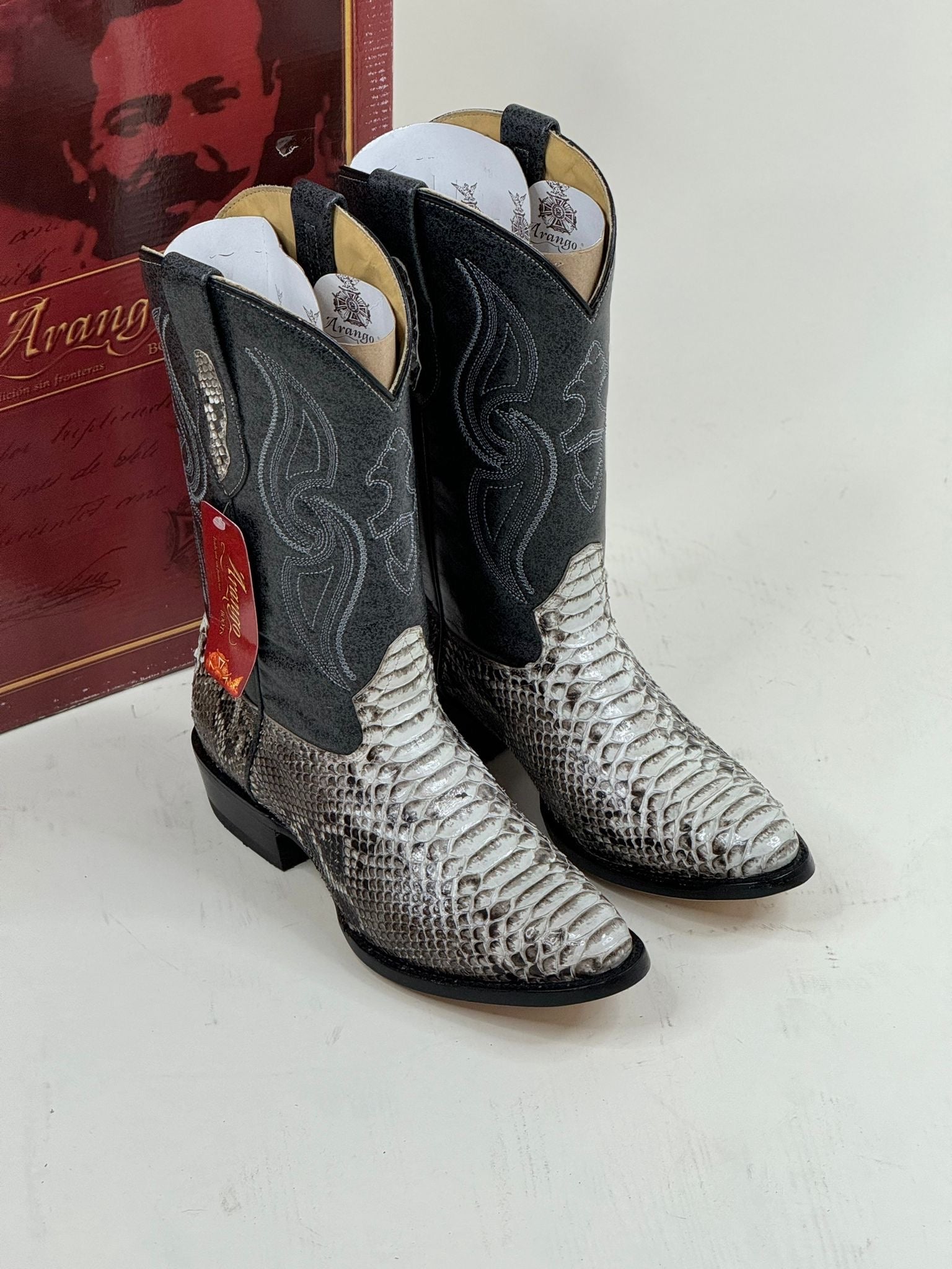 ARANGO BOOTS SEMI-OVAL EXOTIC PYTHON NATURAL