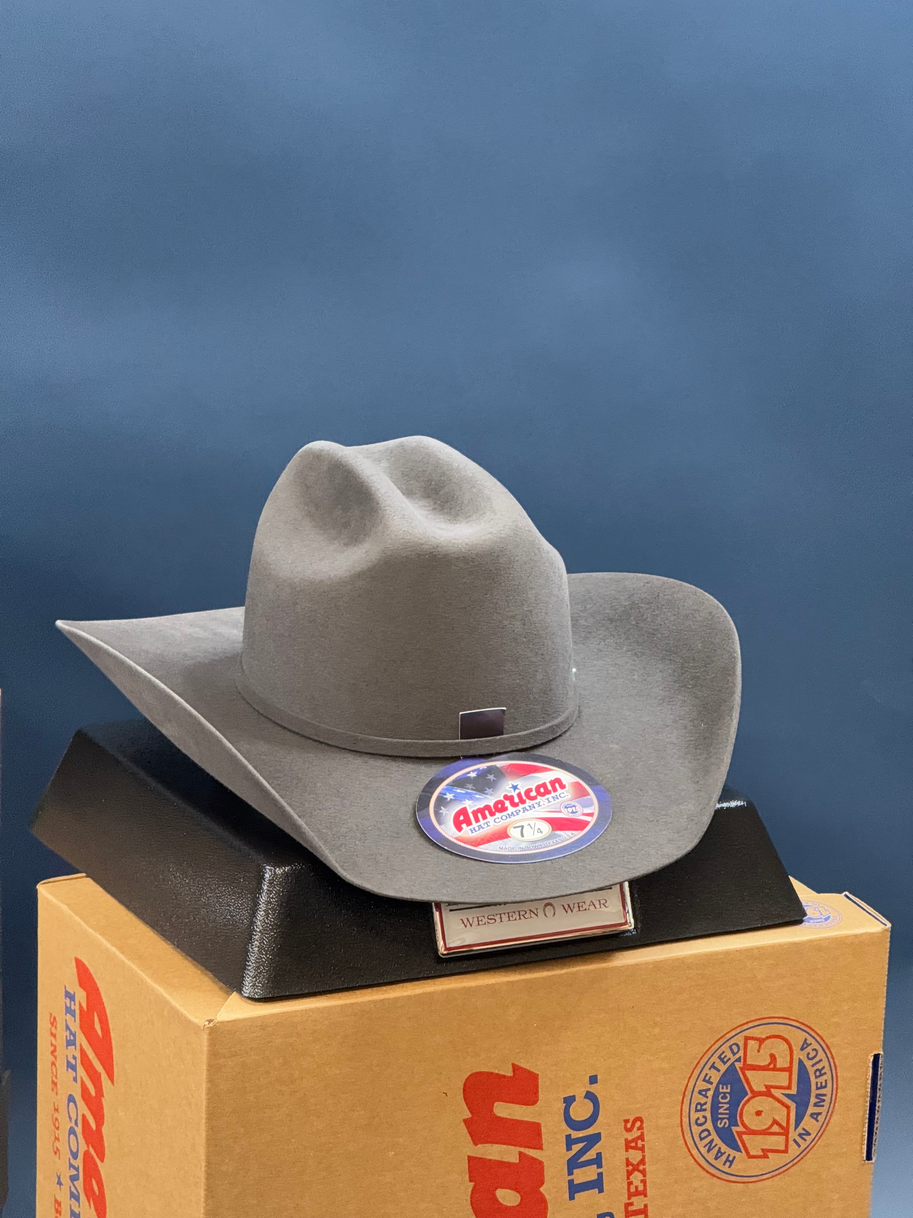 7X American Felt Hat Steel