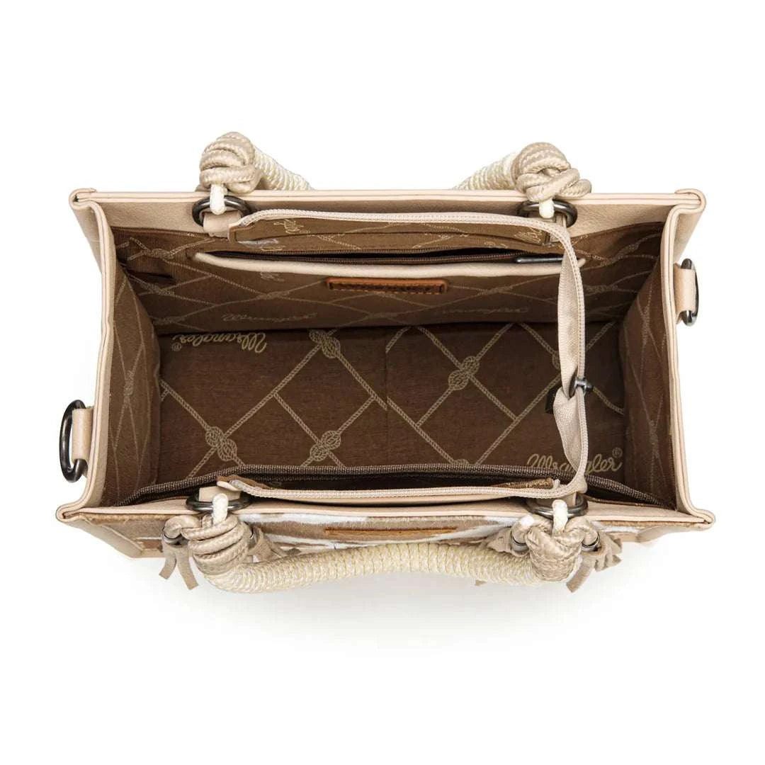 WRANGLER COWHIDE CROSS BODY TAN 8120STN Laherradurawwnc.com