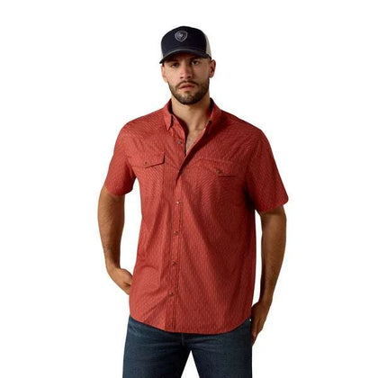 ARIAT MEN PRINTED VENTTEK WESTERN FTD SS SNP SHRT CHILI OIL - 10073421
