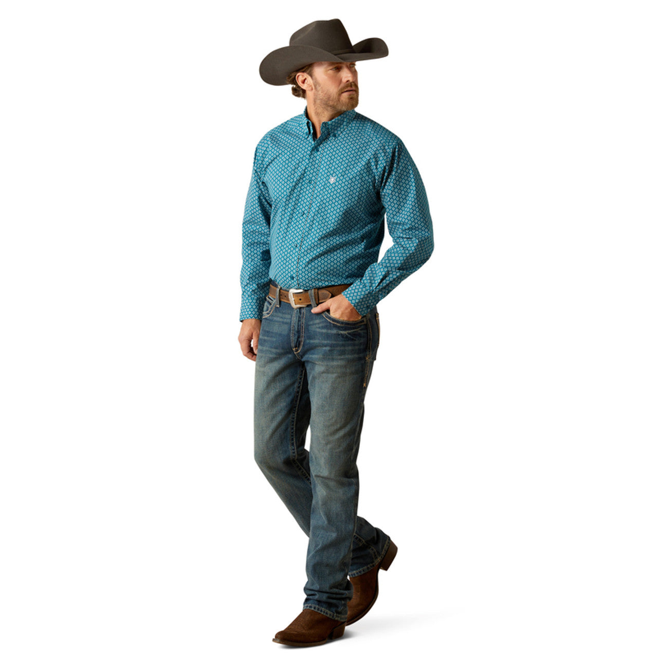 Ariat Petey Long Sleeve Shirt Dark Teal - 3923