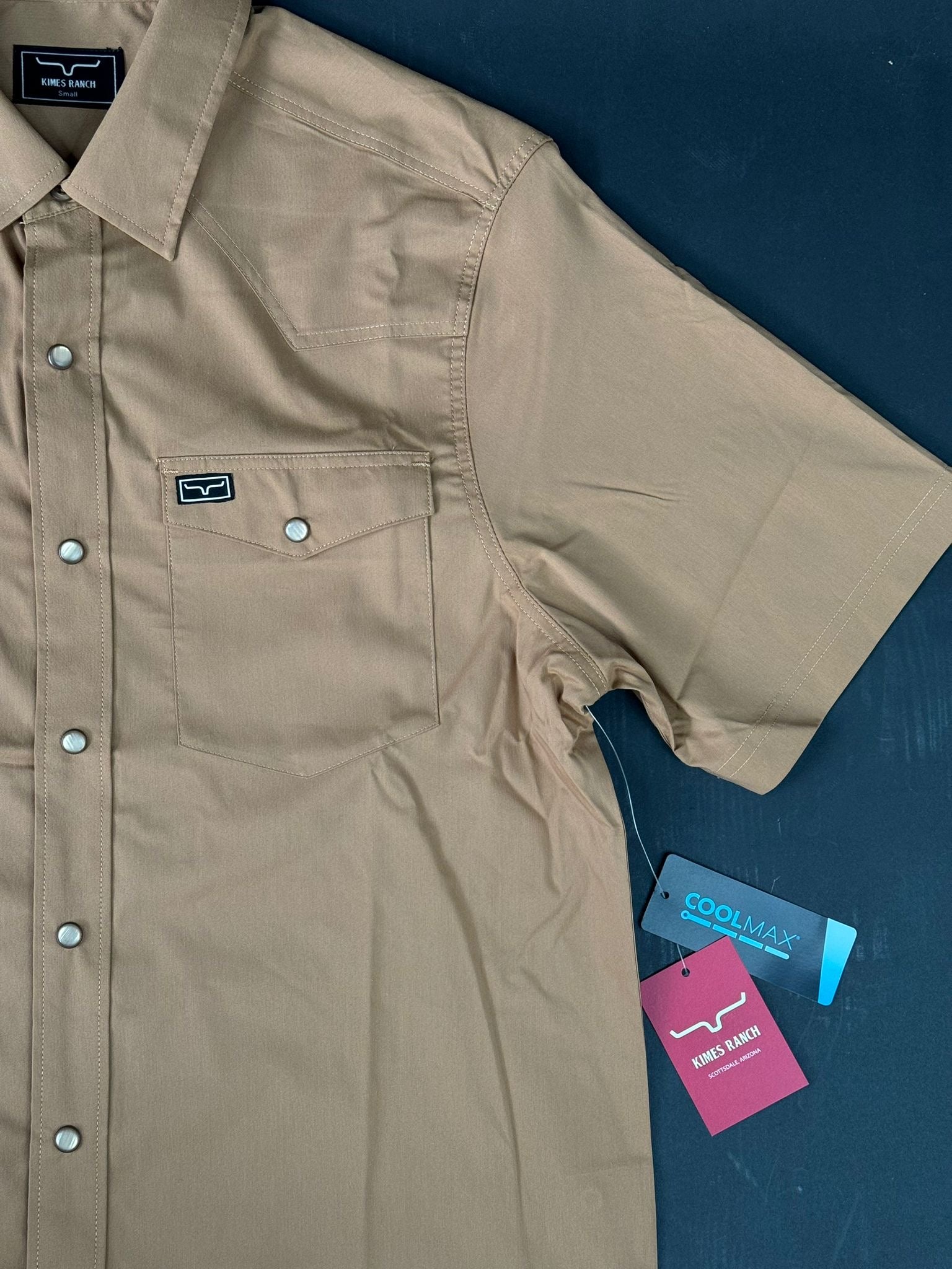 KIMES RANCH SHORT SLEEVE BROWN SNAP