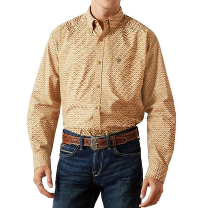 ARIAT MENS BURNIS TAN LONG SLEEVE CLASSIC FIT 10062211