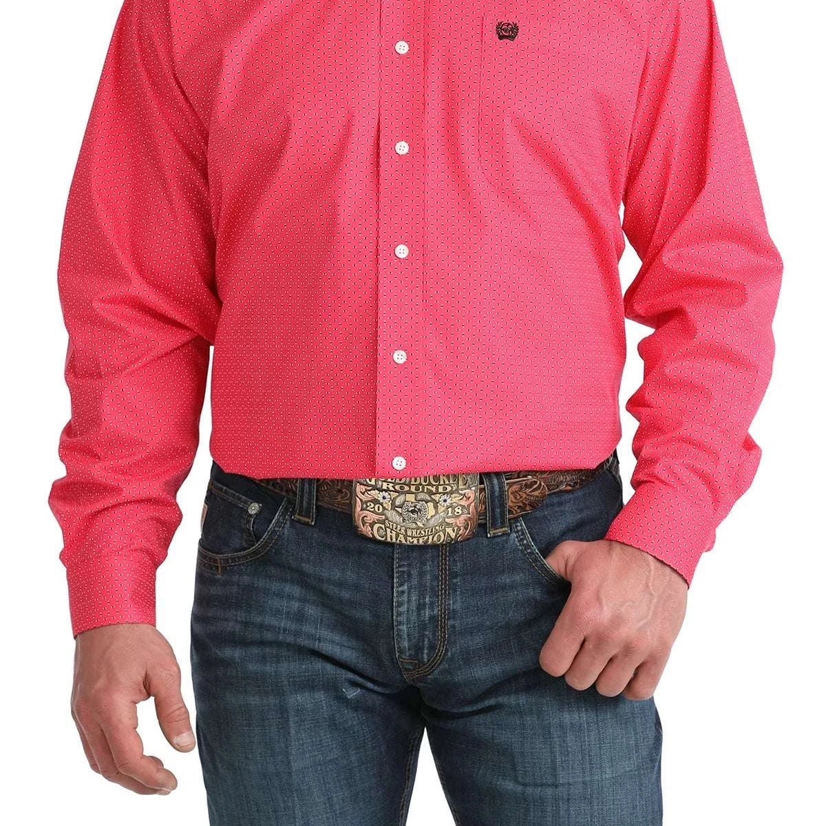 salsation★ Long shirt★ピンク★サイズL CINCH MENS SHIRT PINK MTW1106045 - La Herradura Western Wear