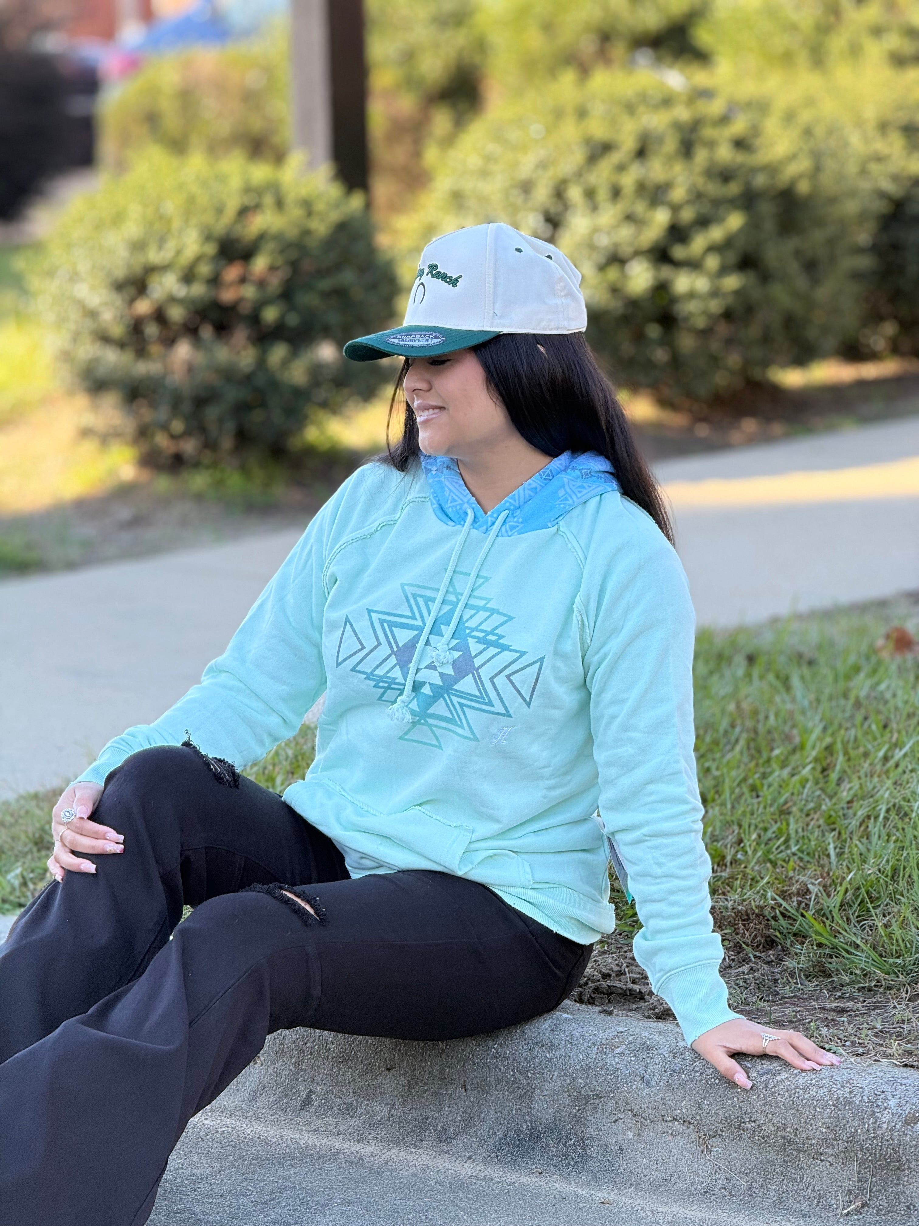 Hooey Womens Chaparral Teal Hoodie- 25TL