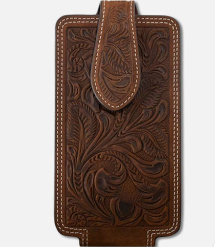 FUNDA DE TELÉFONO ARIAT MARRÓN GRABADA - A06043217