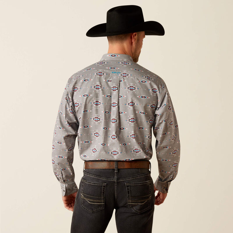 Ariat Jarrod Long Sleeve Shirt Grey Classic Fit - 3896