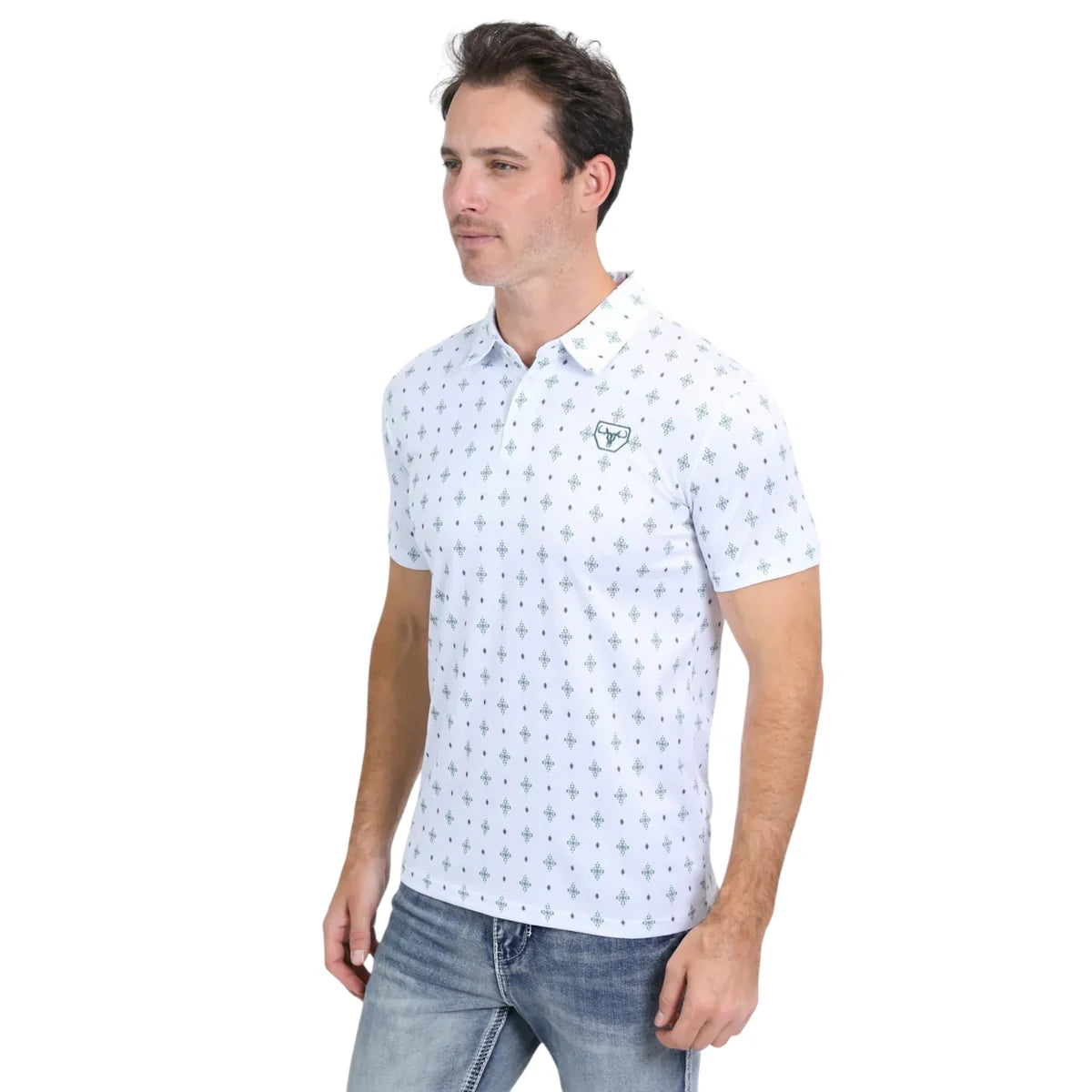 PLATINI - MODERN FIT PERFORMANCE POLO - WHITE PGP10548