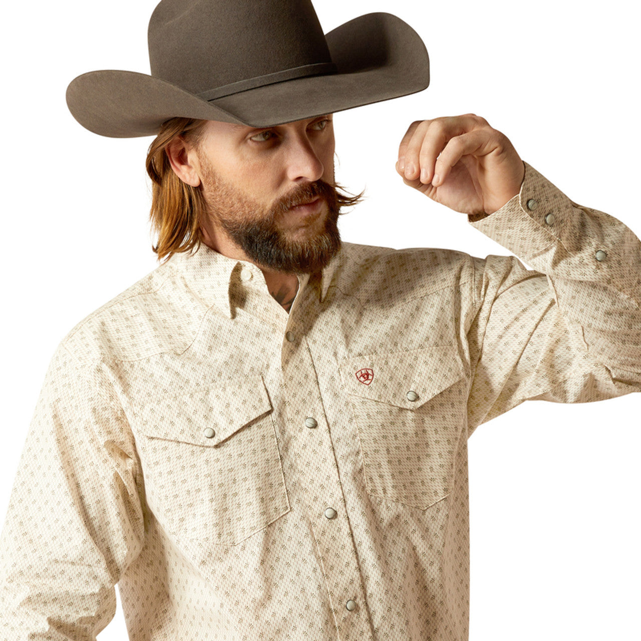 ARIAT SALEM LONG SLEEVE SHIRT OFF WHITE- 2619