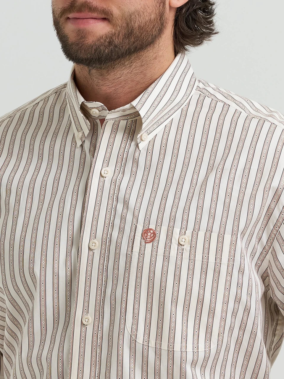 MEN'S WRANGLER LONG SLEEVE STRIPED SHIRT 112381952