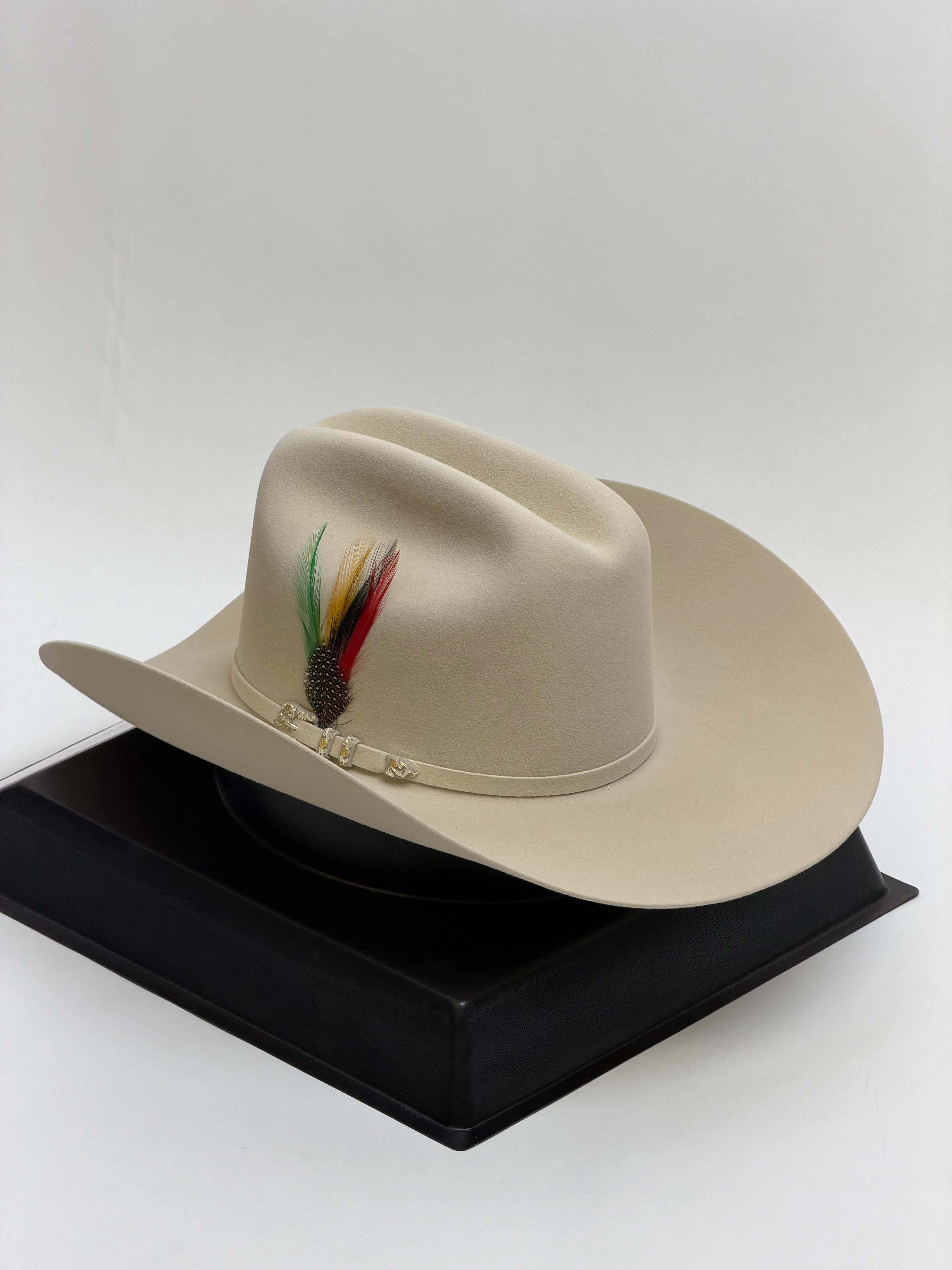 LARRY MAHAN´S 10X JERARCA COWBOY SOMBRERO PLATINO