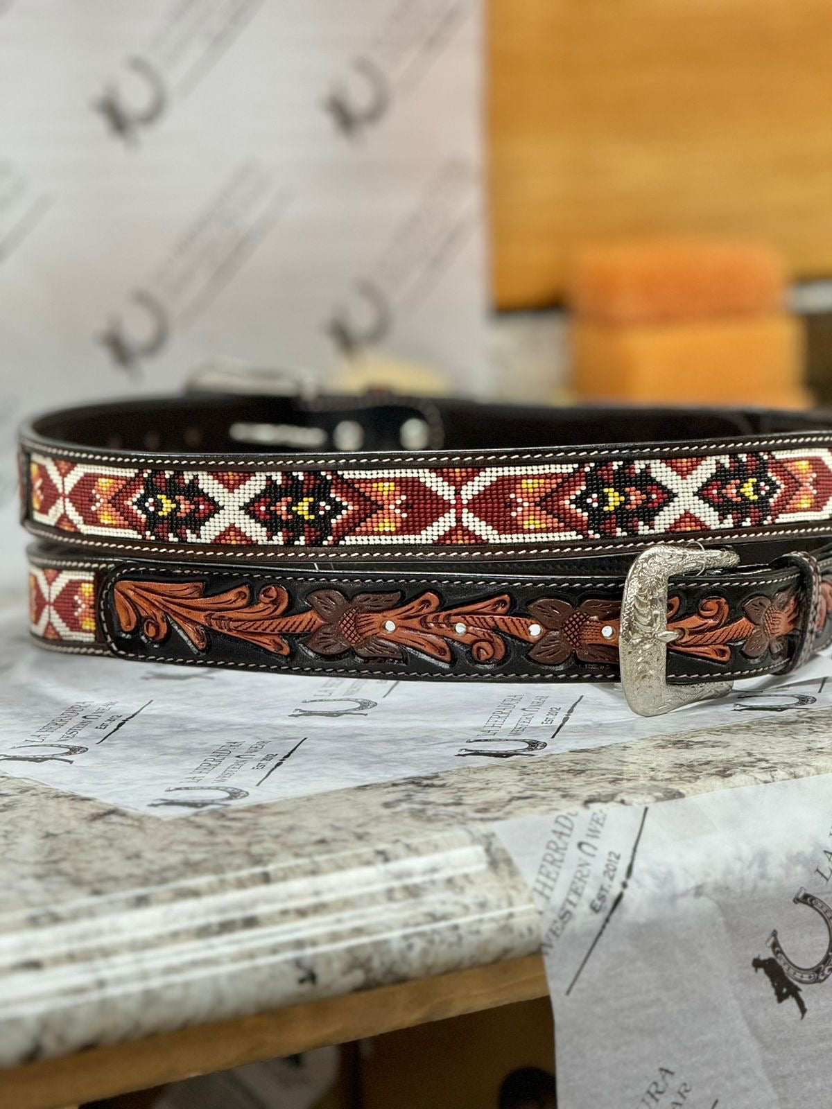 RANGER BEADED EARTH TONE BELT