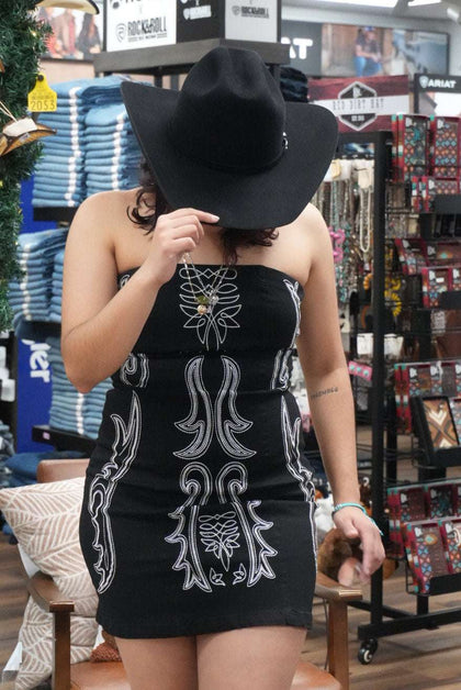 DRESS LUCKY & BLESSED WOMEN BLACK DR611