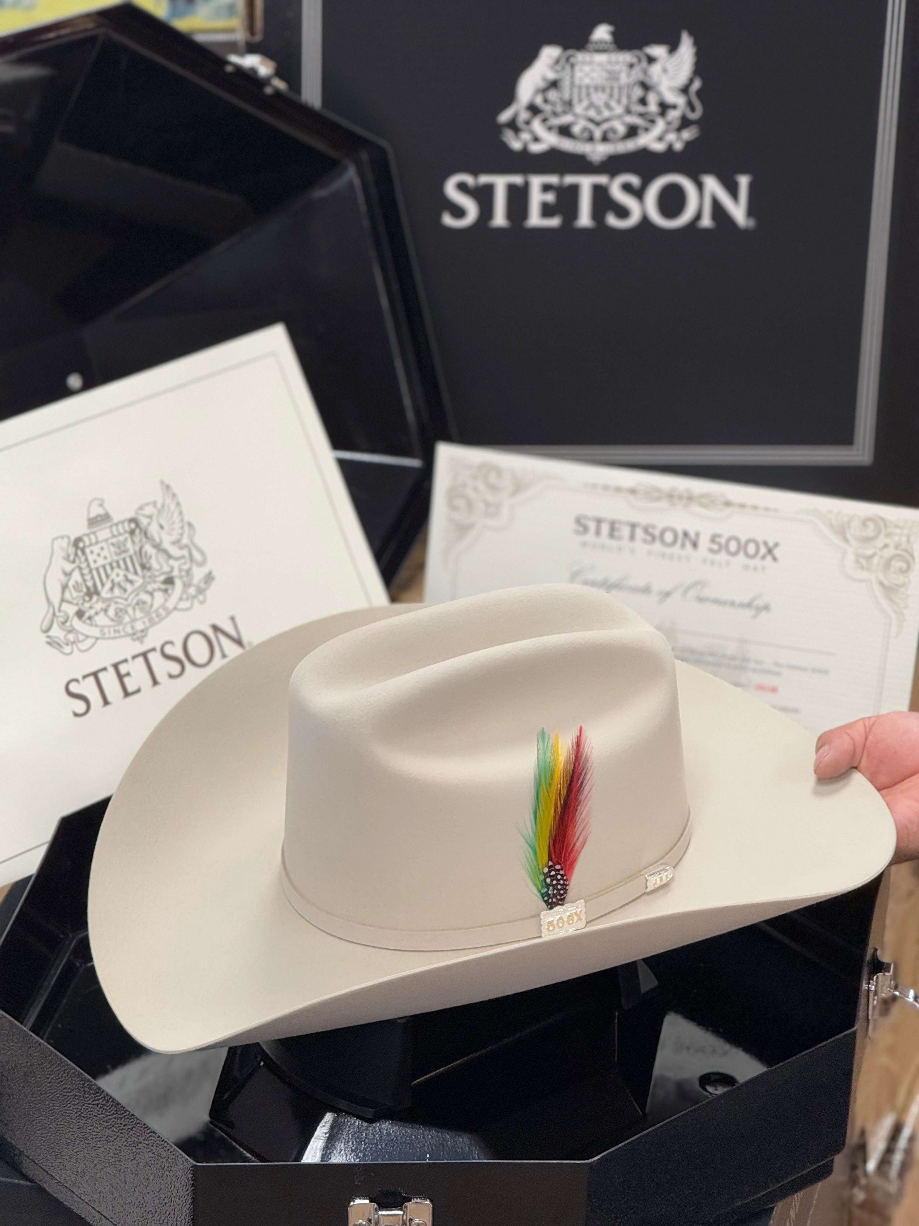 Stetson 500x Premier El Amo Felt Hat Silver Belly