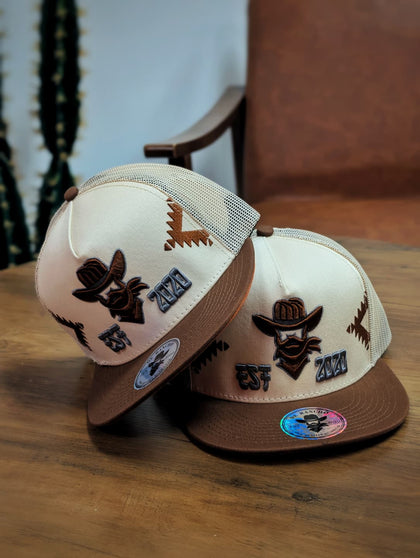 DE RANCHO HATS SNAPBACK VAQUERO BEIGE AND BROWN
