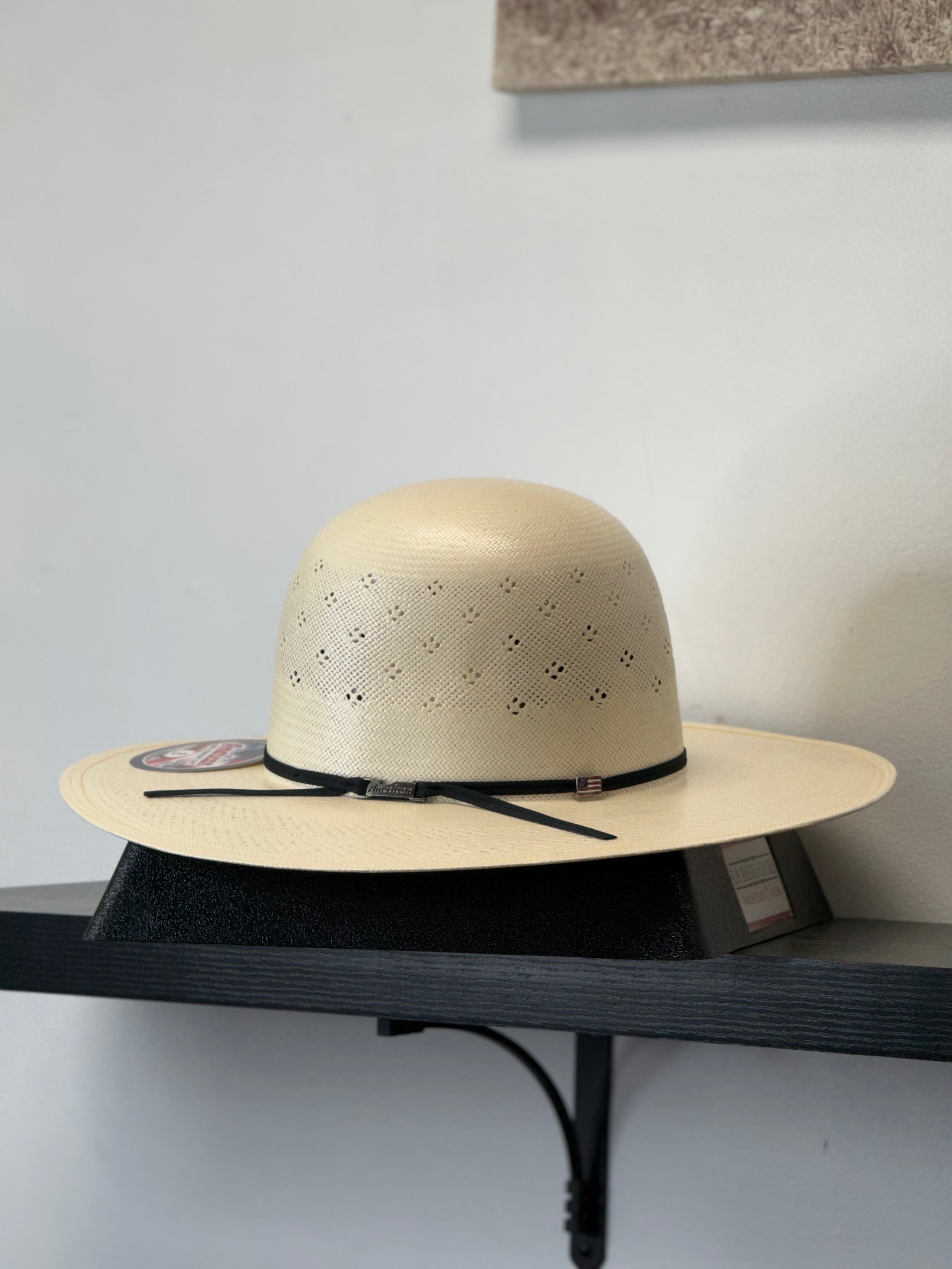 8120 AMERICAN HAT OPEN CROWN STRAW HAT STYLE