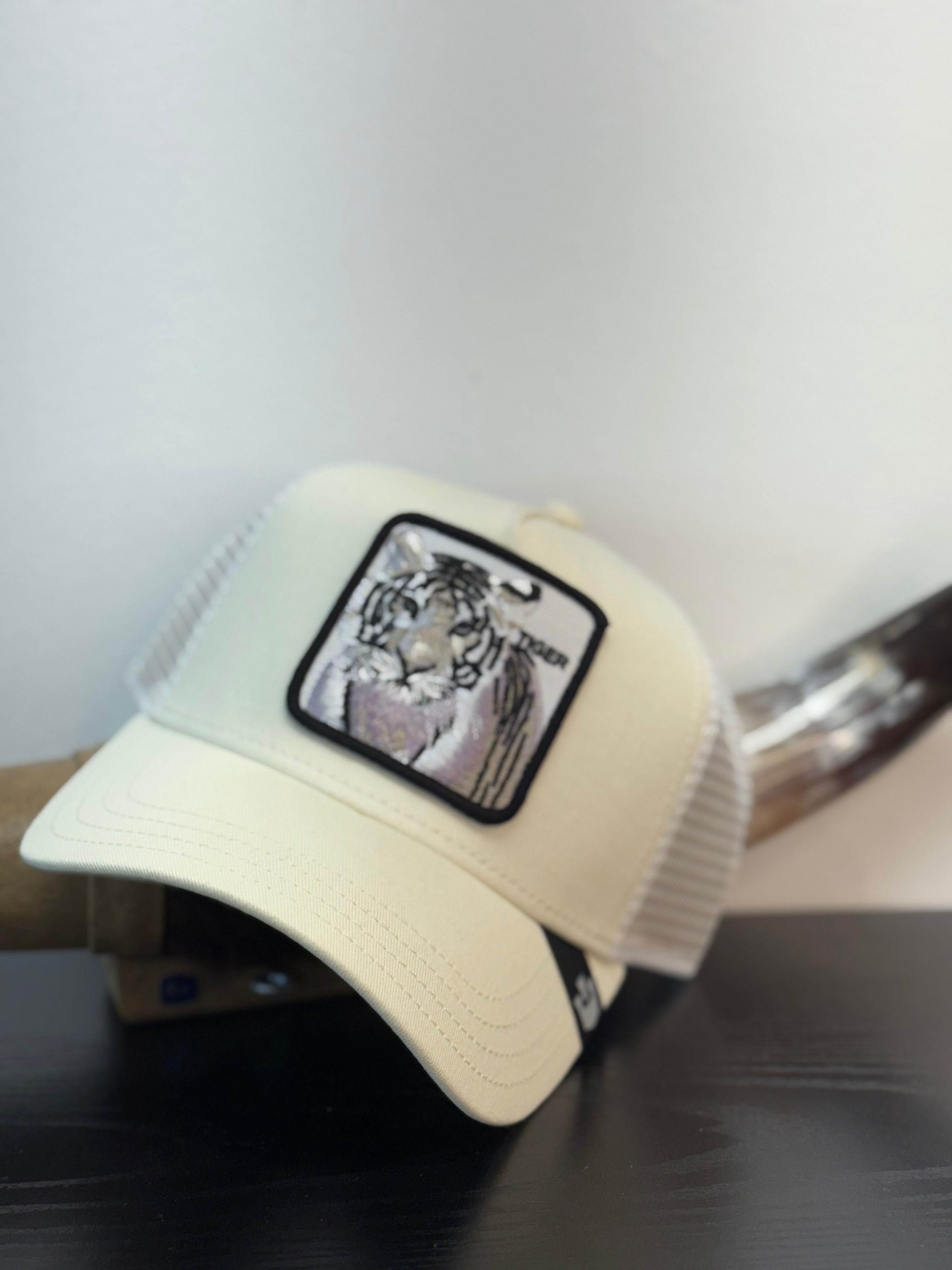 EXOTIC ANIMAL Style THE WHITE TIGER COW CAP