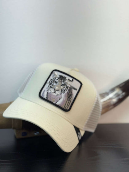Estilo ANIMAL EXÓTICO LA VACA TIGRE BLANCO GORRO