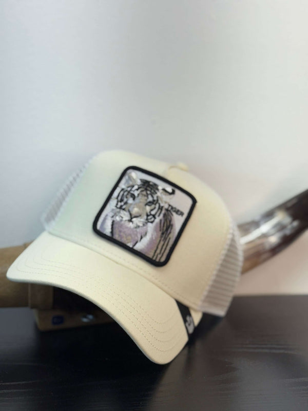 Estilo ANIMAL EXÓTICO LA VACA TIGRE BLANCO GORRO