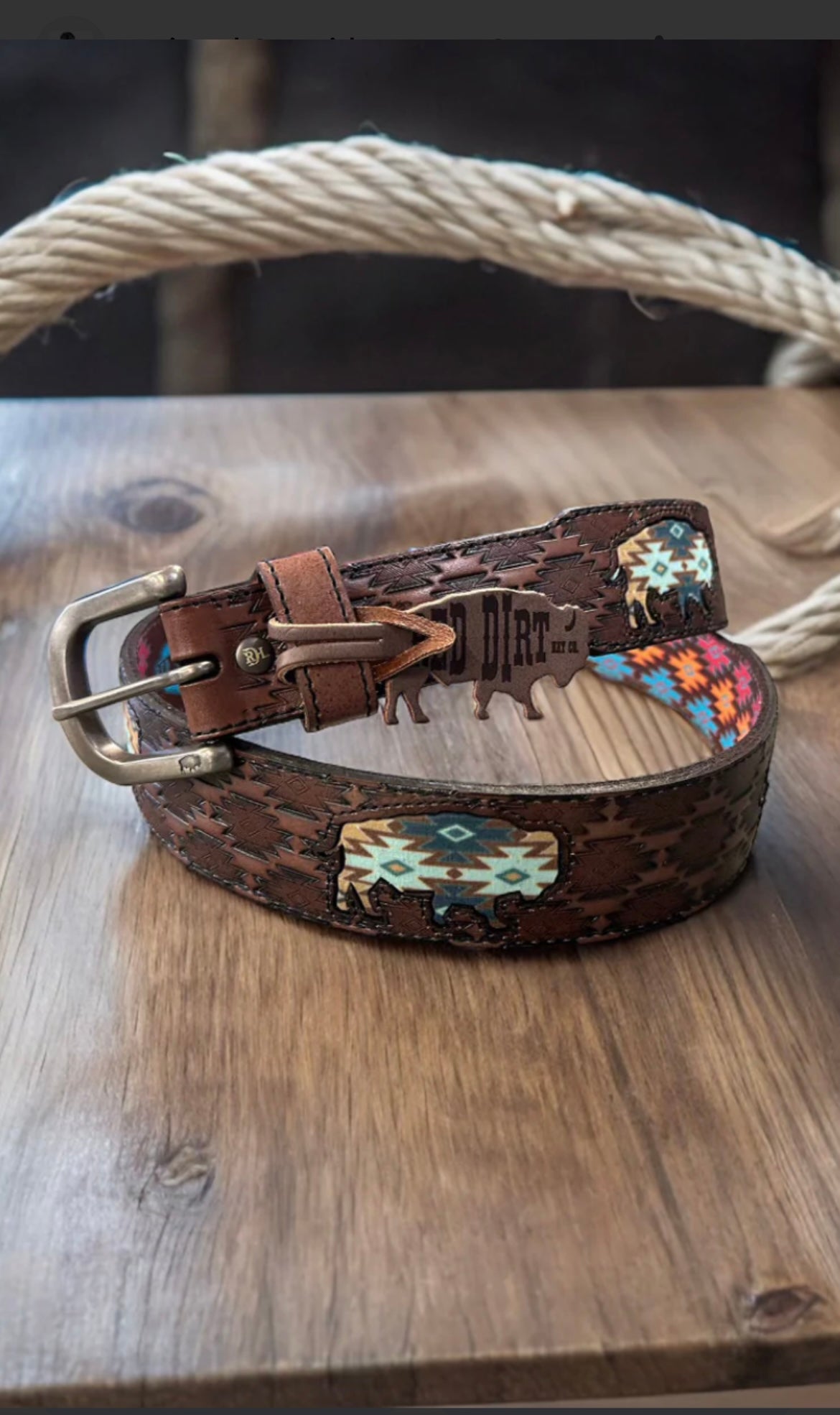 RED DIRT BELT WOMENS AZTEC BROWN 22227BE7