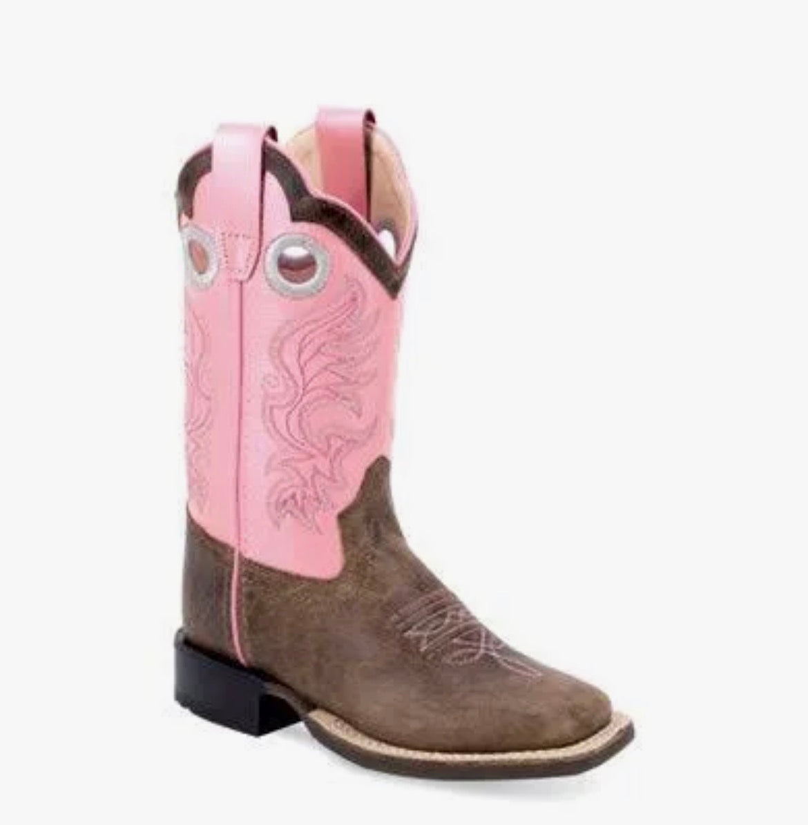 OLD WEST BROWN WITH  STITCHING PINK TUBE BSC1991