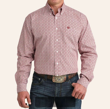 CAMISA CINCH ROJA PARA HOMBRE LEAD DONT FOLLOW MTW1106052