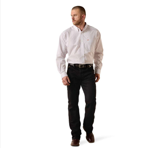 CAMISA ESTAMPADA GEOMÉTRICA BLANCA PARA HOMBRE ARIAT - 10071748