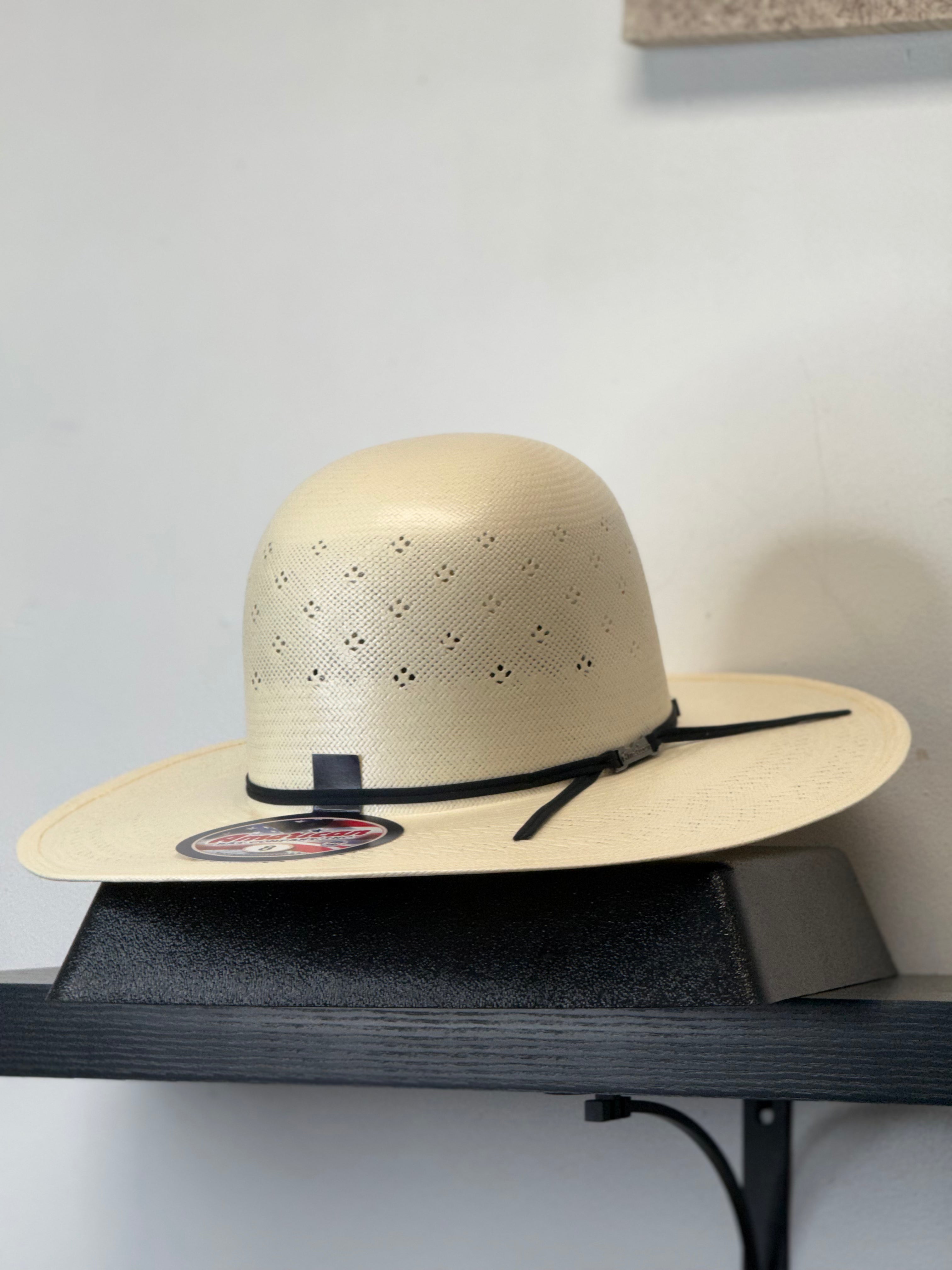 8120 AMERICAN HAT OPEN CROWN STRAW HAT STYLE