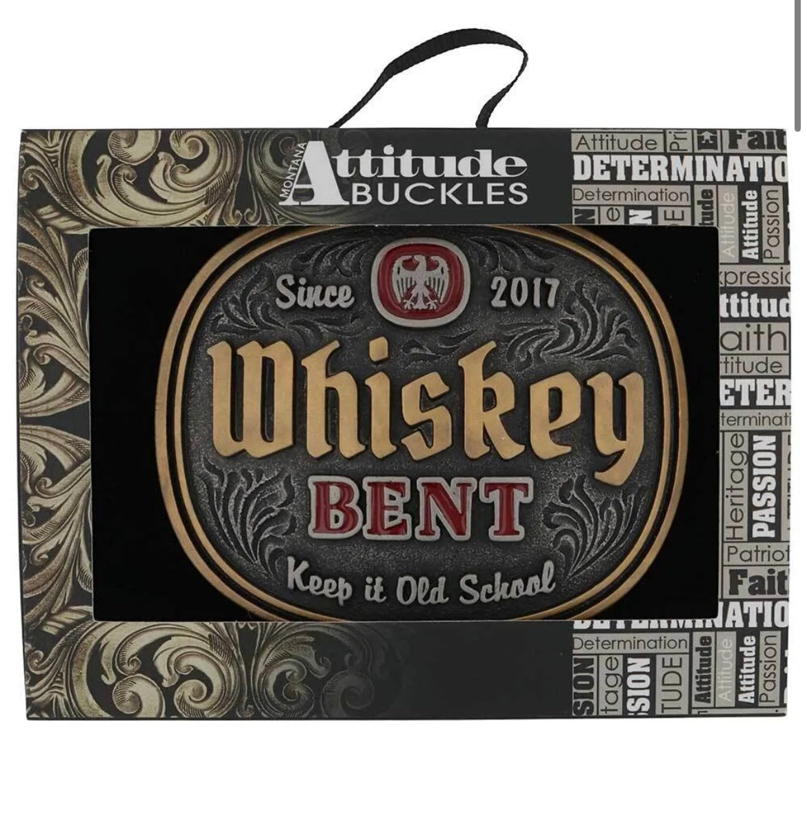 MONTANA “WHISKEY BENT” BUCKLE