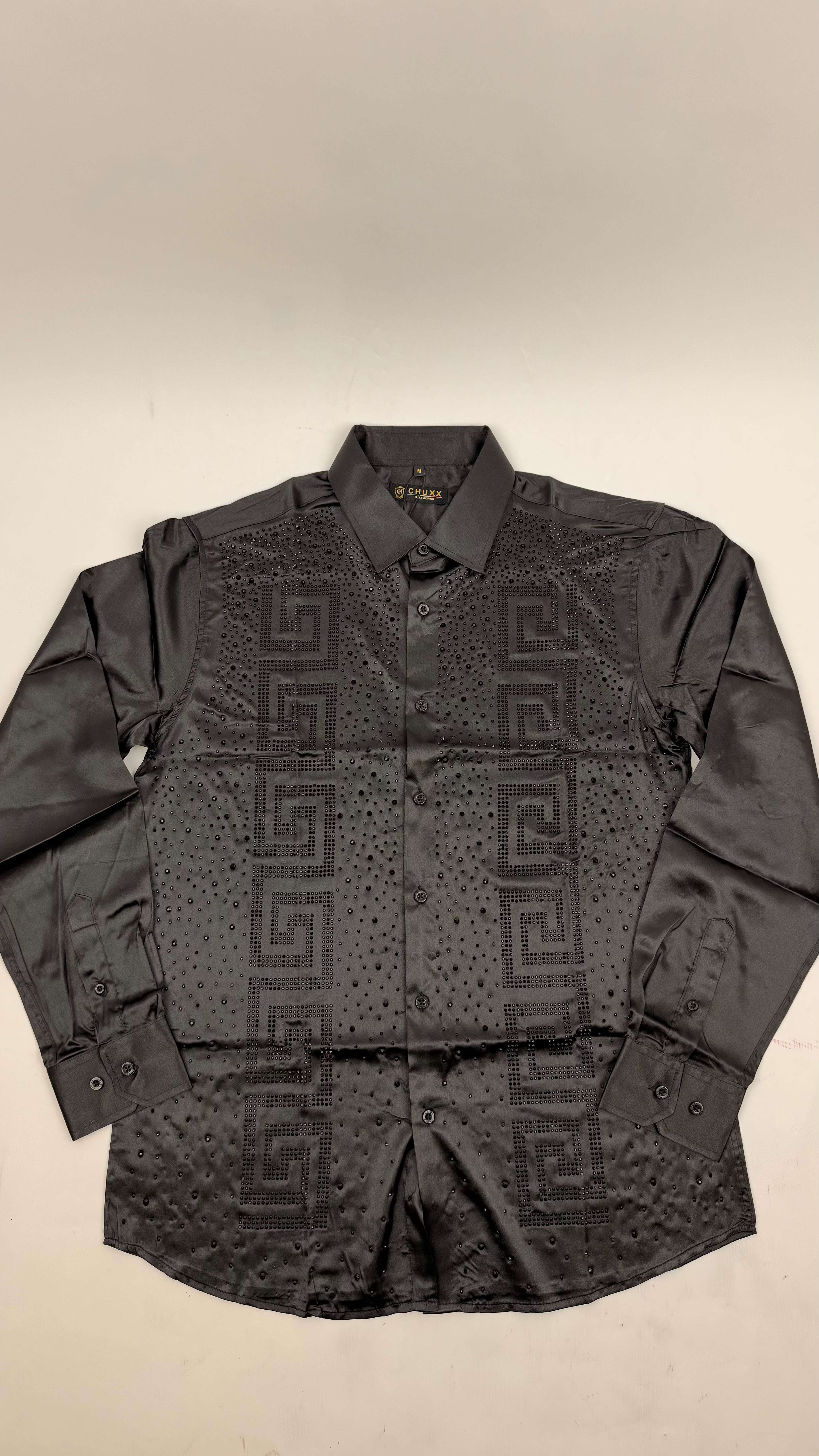 CHUXX MEN BLACK-CHLS2121 LONG SHIRT BLIN Laherradurawwnc.com