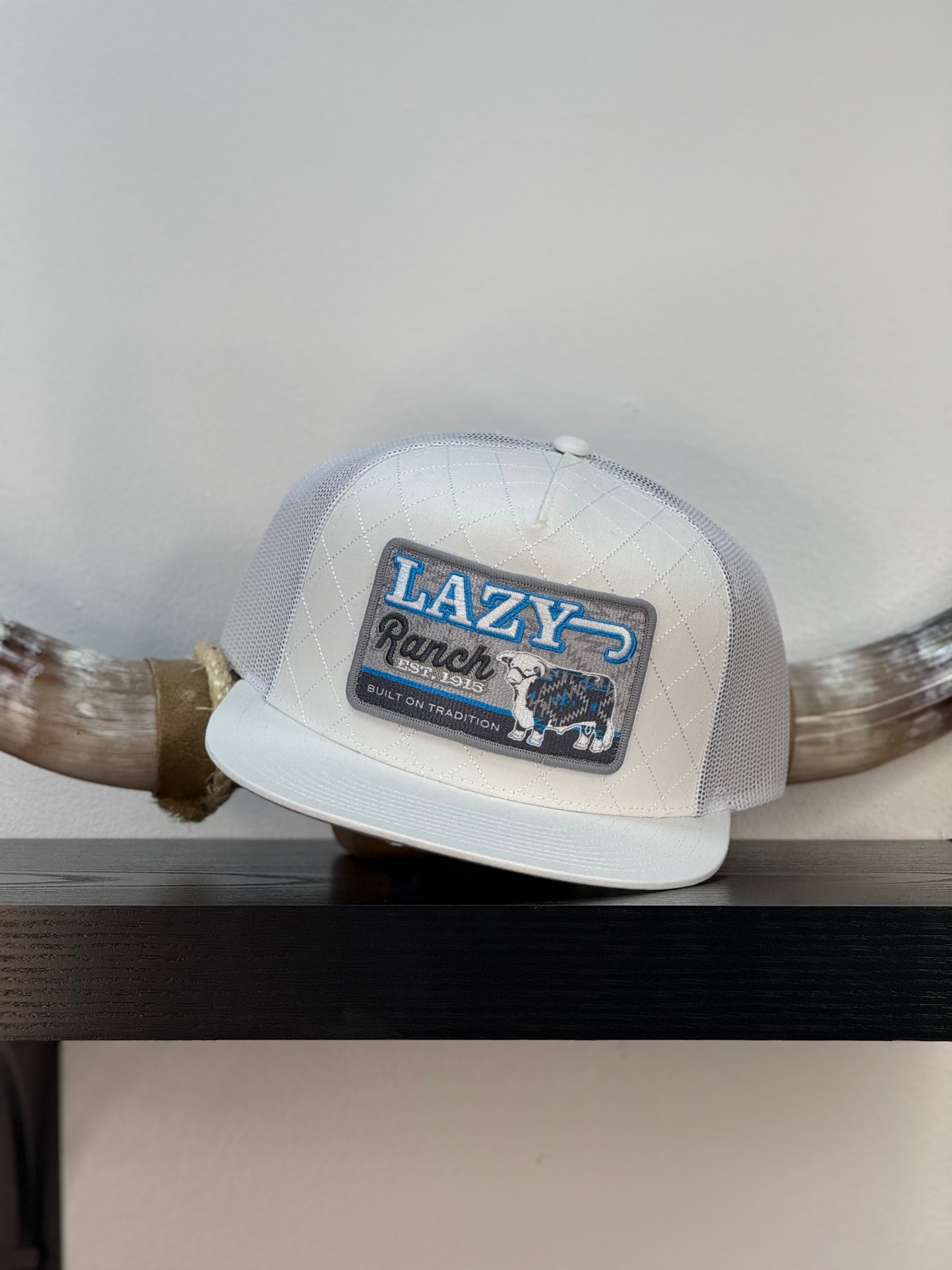 LAZY J CAP BLUE WITH WHITE