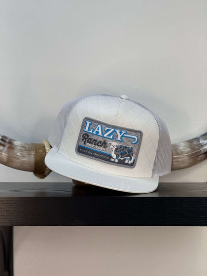 LAZY J CAP BLUE WITH WHITE