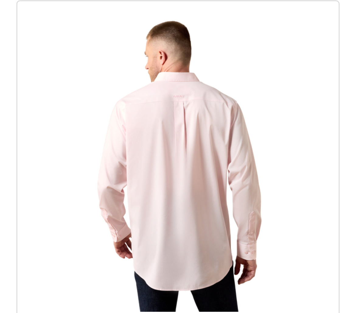 ARIAT MENS SOLID  ICY PINK CLASSIC  FIT 10072738