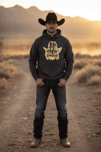 SUDADERA DALEBRISLY PARA HOMBRE RODEO TIME GRIS "YOU AIN'T NO COUNTRY" - 19290