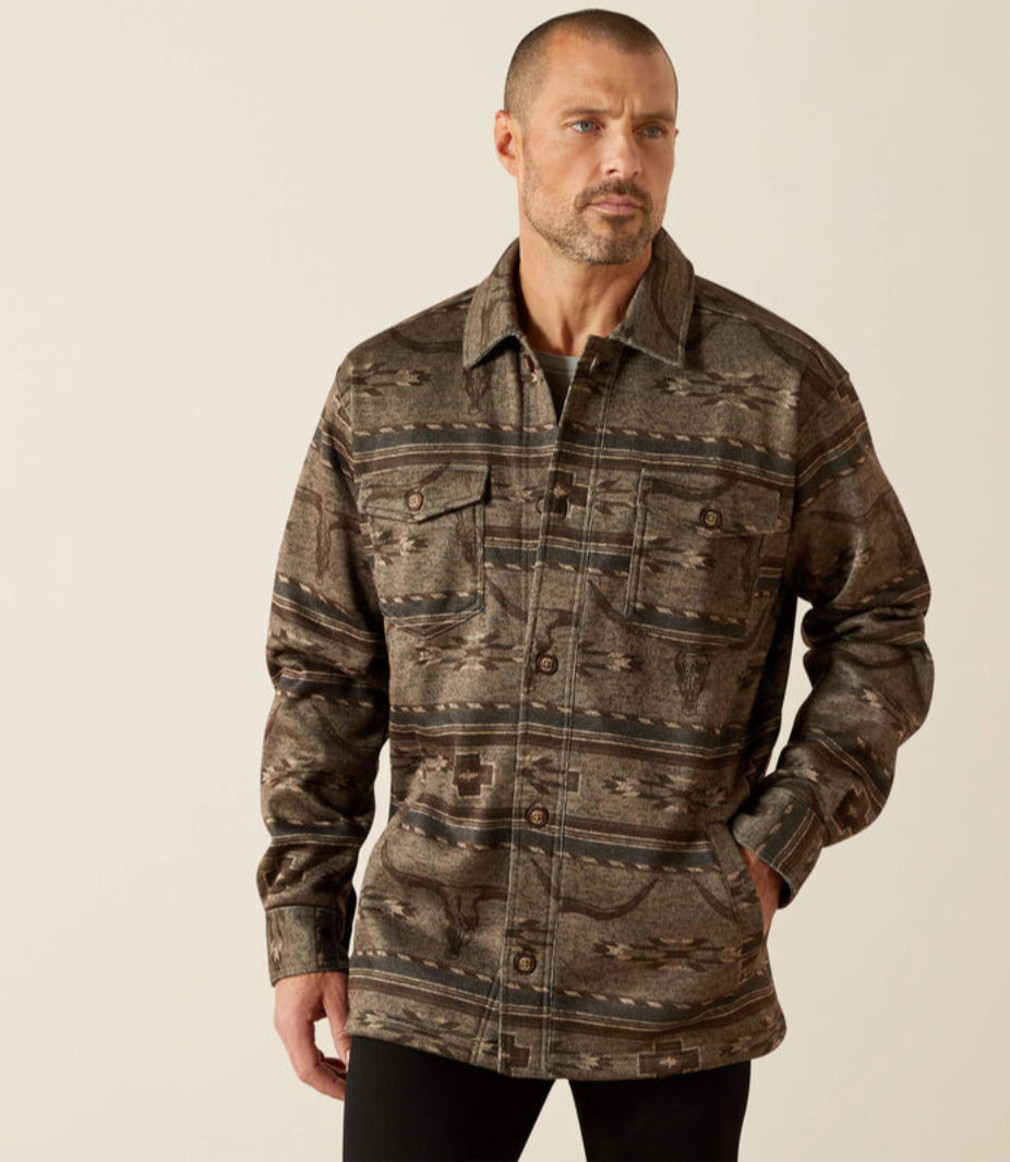MENS ARIAT JACKET CALDWELL PRINTED SHRT 10062681