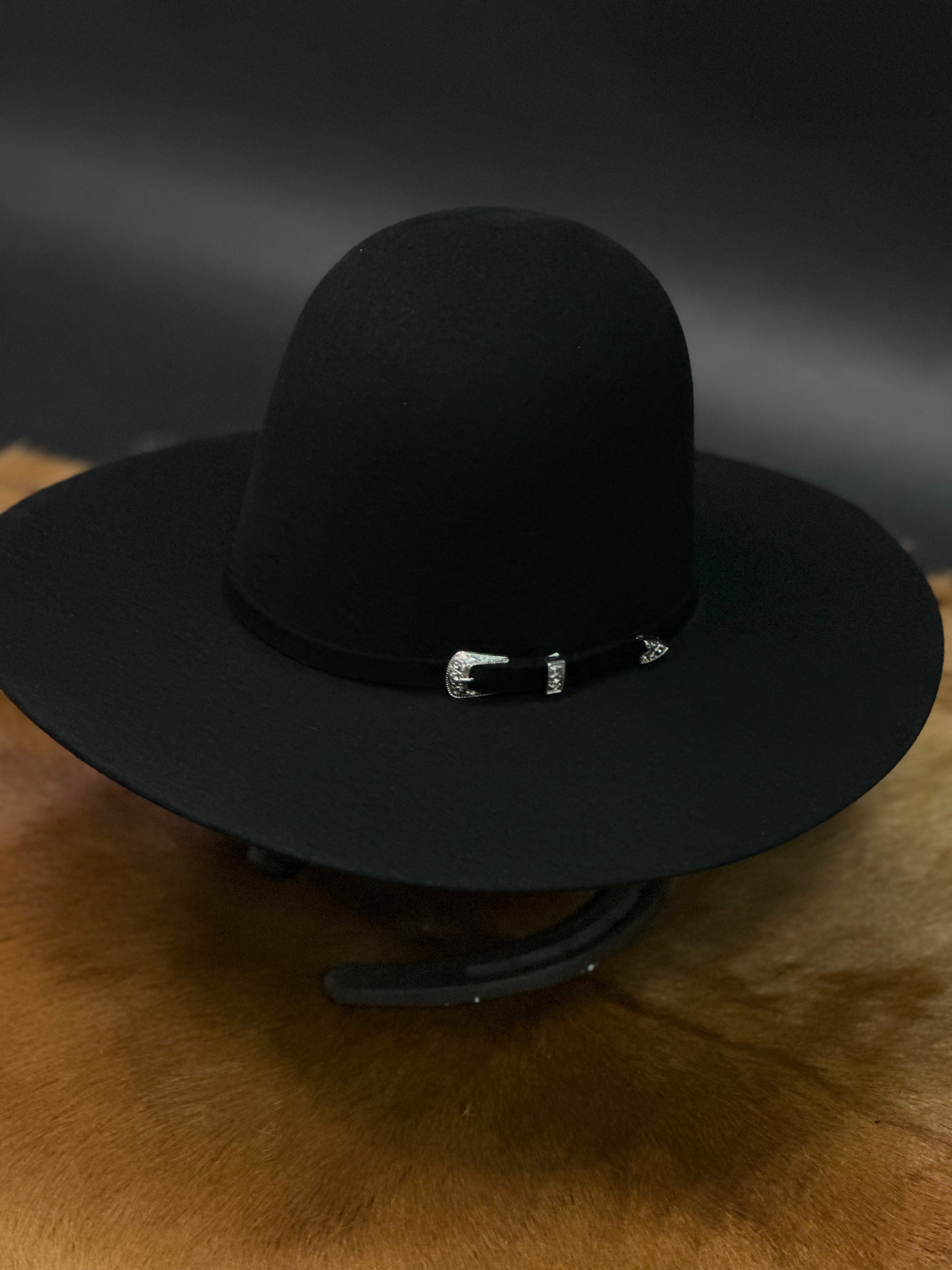 RDR KID BLACK OPEN CROWN FELT HAT