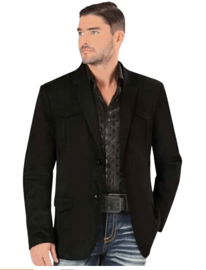 MONTERO BLACK BLAZER GAMUZA DESIGN RANCHER- MT2184