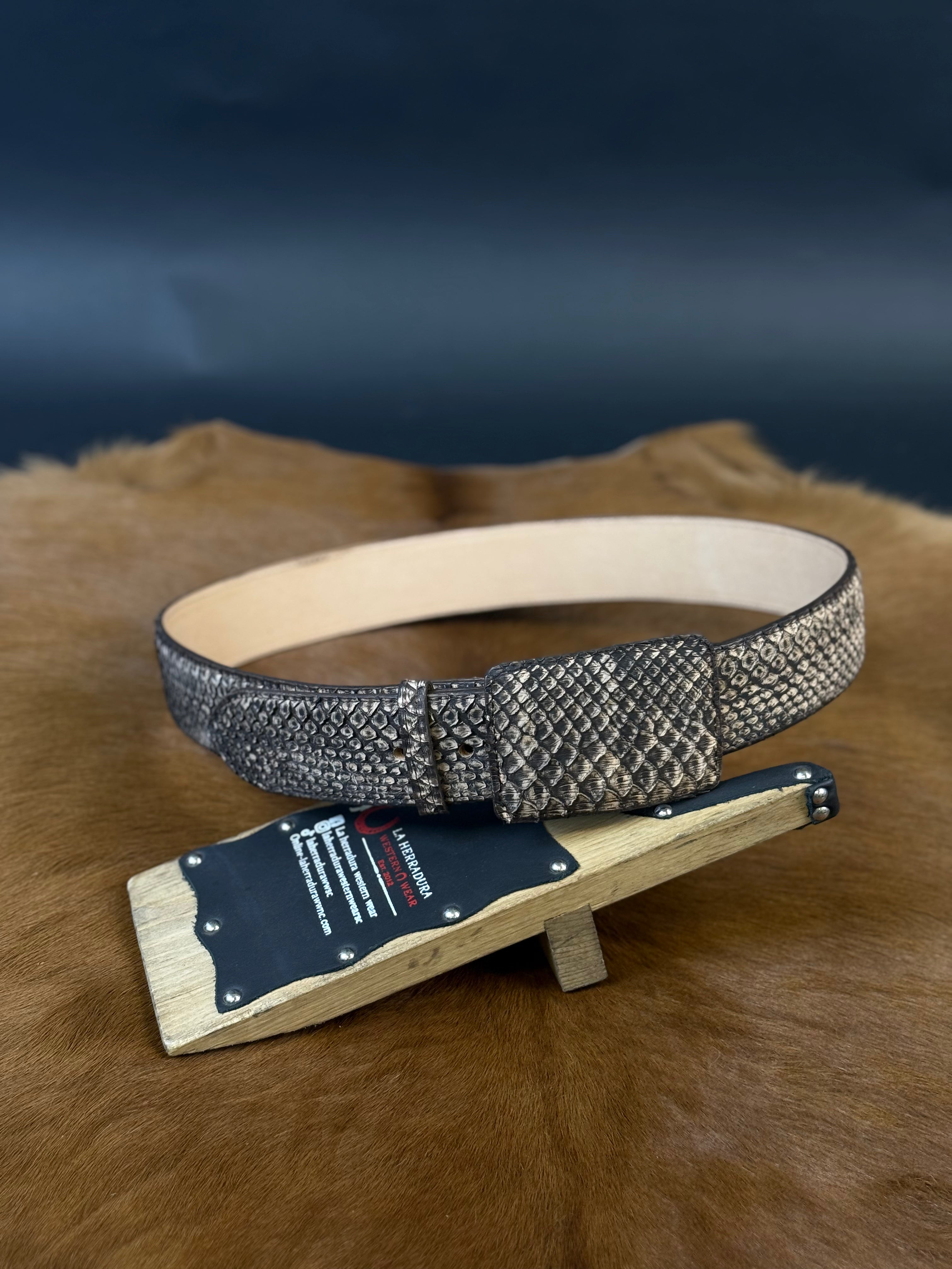 EXOTIC PYTHON BROWN/BLACK BELT