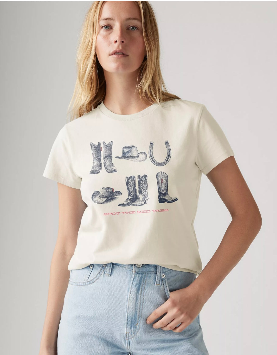 LEVI’S WOMEN’S T-SHIRT SHORT SLEEVE BEIGE 173693282