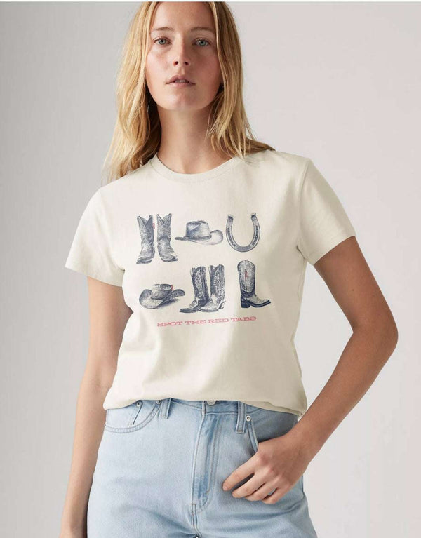 CAMISETA DE MANGA CORTA BEIGE LEVI'S PARA MUJER 173693282