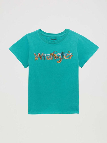 CAMISETA WRANGLER BEBÉ NIÑA VERDE AZULADO 112374707