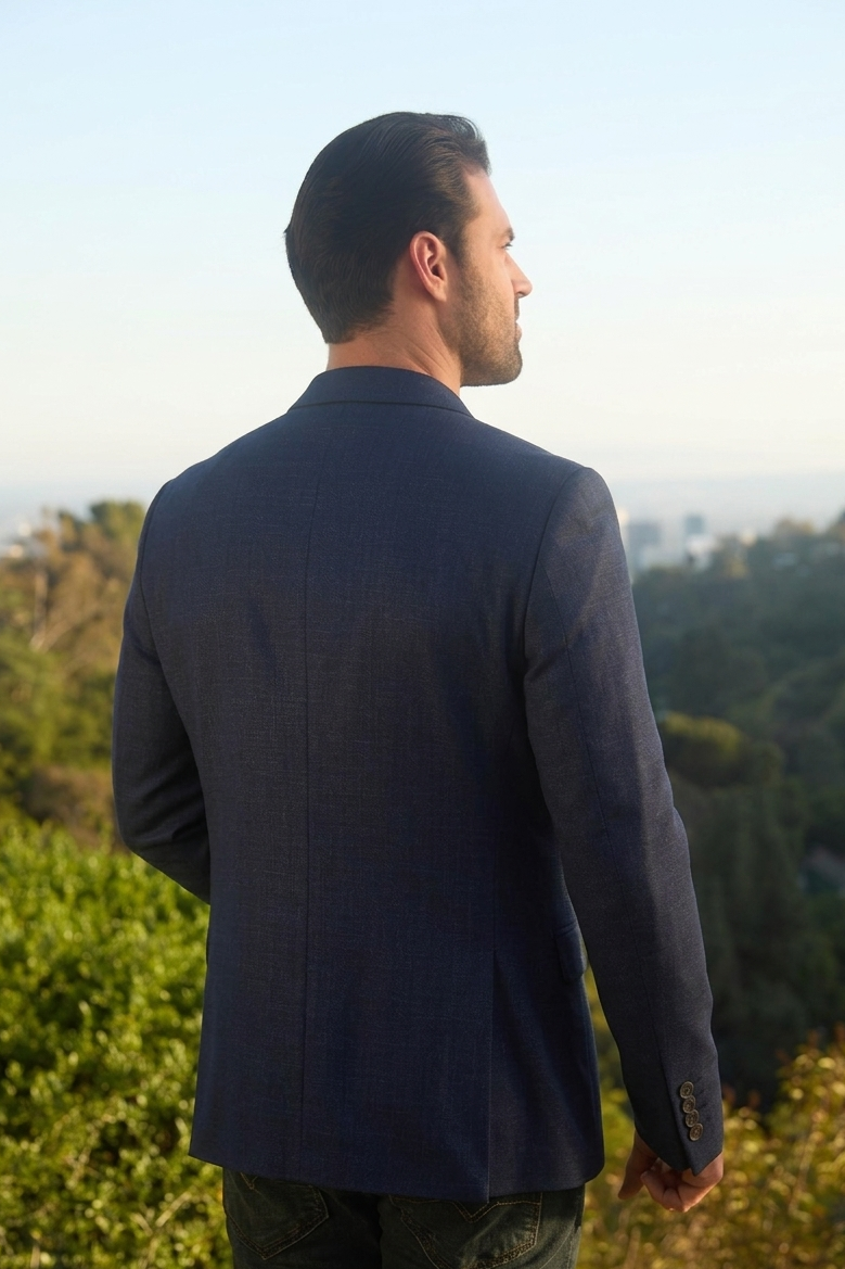 PLATINI AMERICANA AZUL MARINO DE CORTE MODERNO PARA HOMBRE -BLZ10916