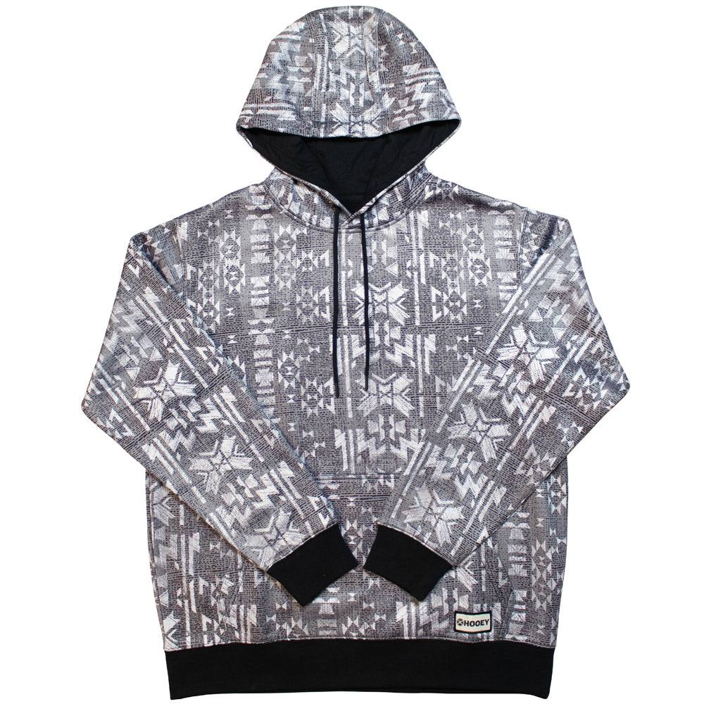 Hooey® Men's Hoodie Grey Aztec Print HH1191GYWH