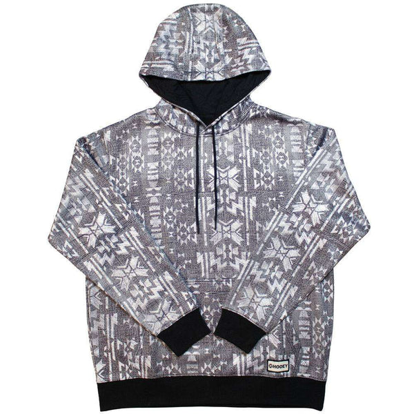 Sudadera con capucha para hombre Hooey® con estampado azteca gris HH1191GYWH