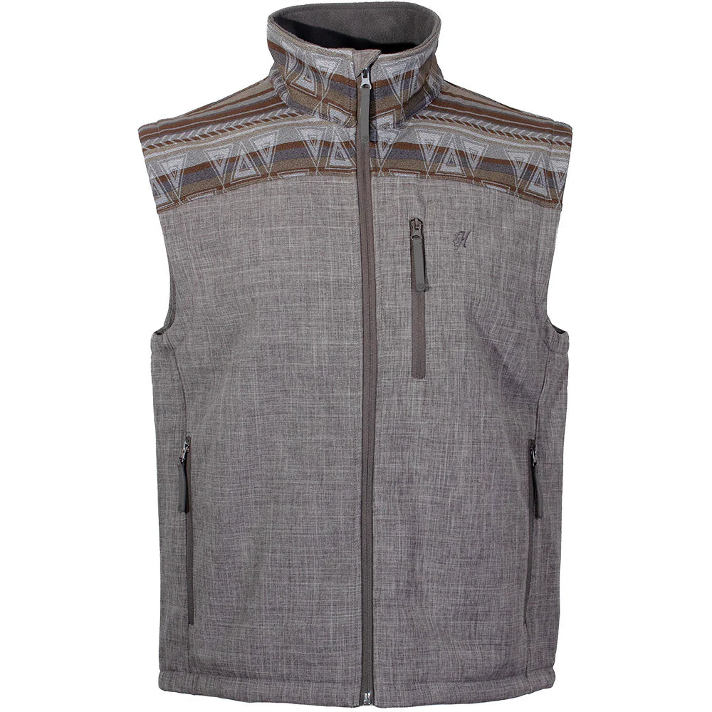 HOOEY MENS SOFT-SHELL VEST GRAY  HV104AZGY