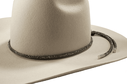 Bolo Tie Women sliding necklace black rhinestones D740002601