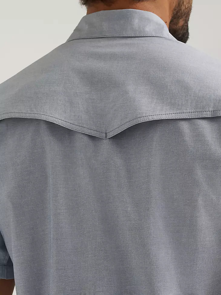 WRANGLER BABY BLUE SHORT SLEEVE BUTTON UP SHIRT- 112375152